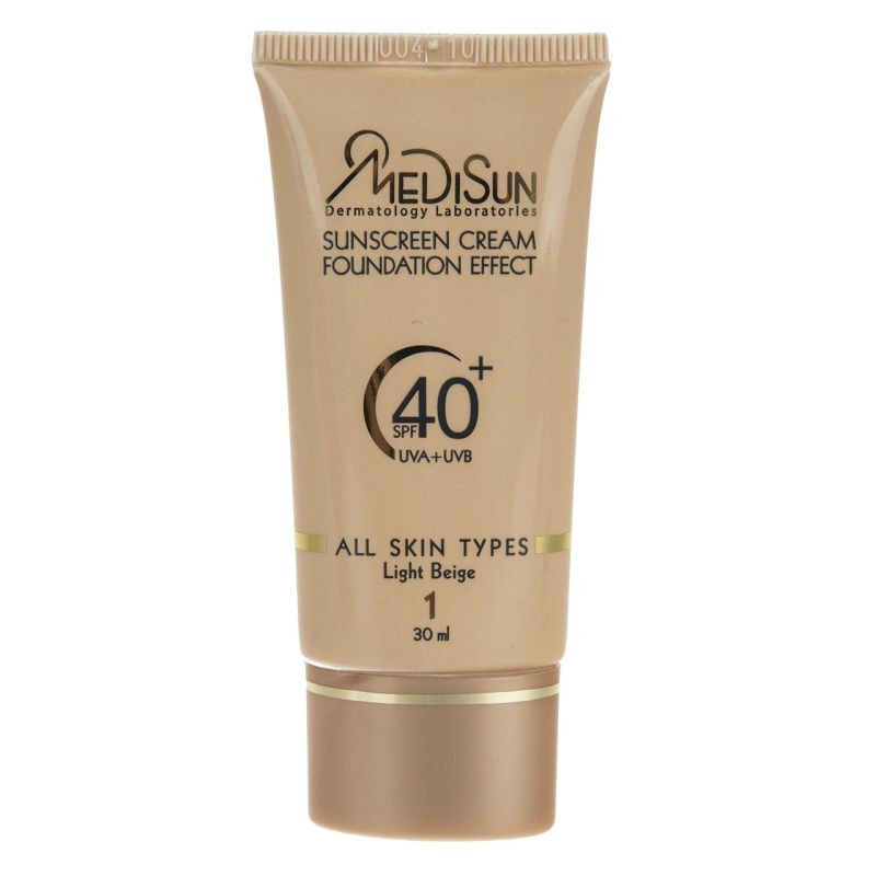 کرم ضد آفتاب رنگی مدیسان، SPF 40، مدل No1، مناسب انواع پوست با تنالیته متوسط و حجم 30 میلیلیتر، محافظتکننده در برابر اشعههای UVA و UVB، ضد چروک و پیری، دارای فرمولاسیون تیتانیوم دی اکساید و گلیسیرین، با ماندگاری 3 ساعته