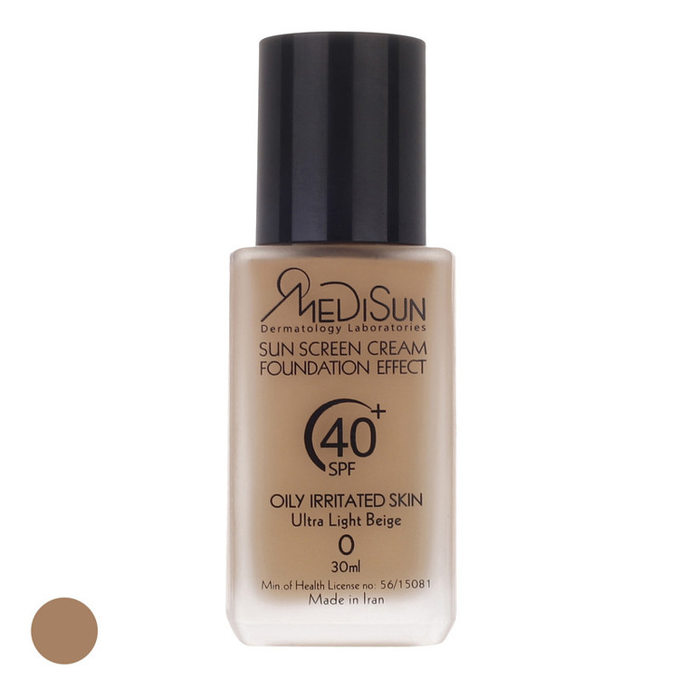 کرم ضد آفتاب رنگی مدیسان SPF 40 مدل No.0 مناسب پوستهای چرب حجم 30 میلیلیتر