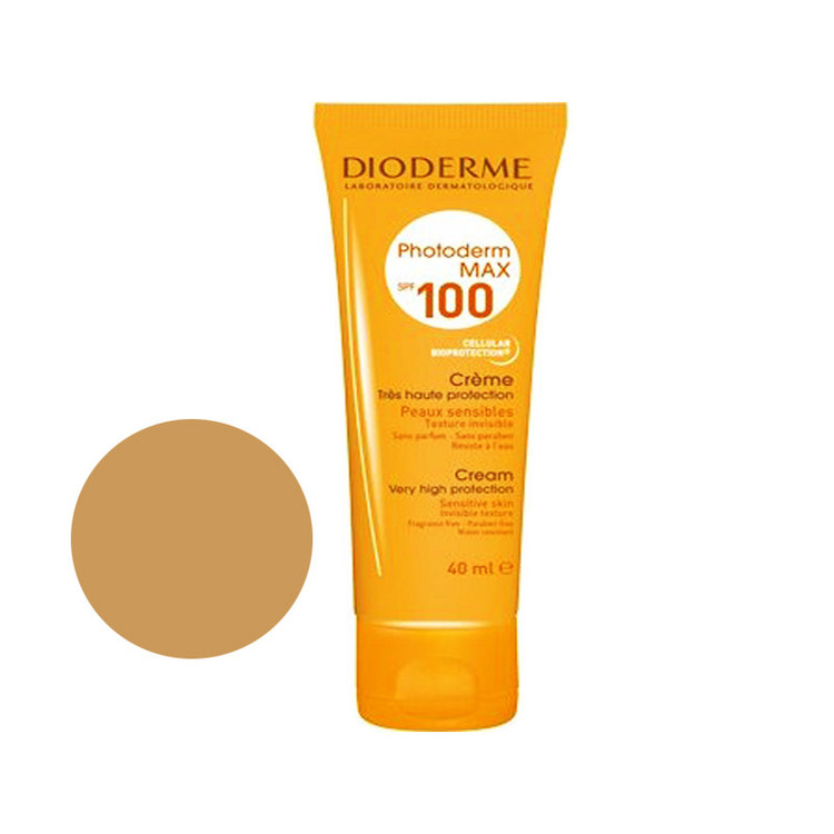 کرم ضد آفتاب رنگی دیودرم SPF 100 مدل MAX Photoderm محافظ UVA مناسب برای انواع پوست حجم 40 میلیلیتر