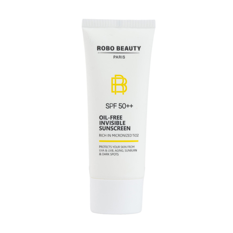 کرم ضد آفتاب بیرنگ صورت روبو بیوتی SPF 50 مدل Niacinamide محافظ UVA،UVB مناسب برای انواع پوست حجم 40 میلی لیتر