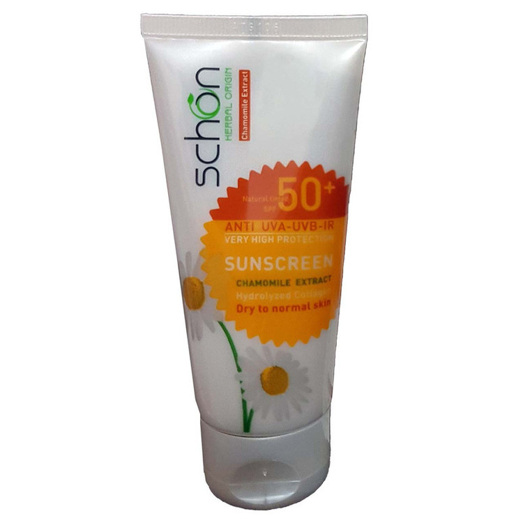 کرم ضد آفتاب رنگی شون SPF 50 مدل Chamomile Extract مناسب پوست های خشک حجم 50 میلی لیتر