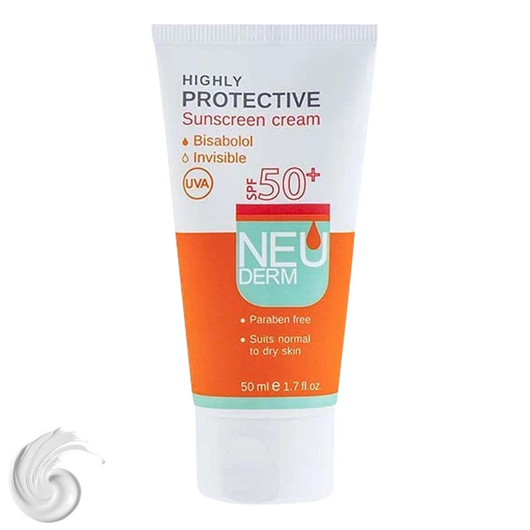 کرم ضدآفتاب نئودرم مدل Highly Protective Invisible SPF50، حجم 50 میلیلیتر