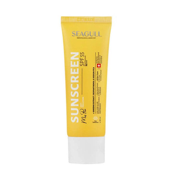 کرم ضد آفتاب بدون رنگ سی گل spf55 مدل aloe_vera مناسب انواع پوست حجم 50 میلیلیتر