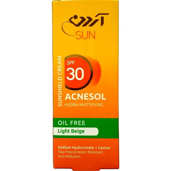 کرم ضد آفتاب رنگی آردن SPF 30 مدل Acnesol مناسب پوستهای چرب و مختلط حجم 50 میلیلیتر