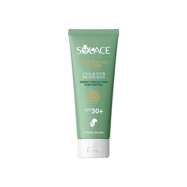 کرم ضد آفتاب بیرنگ صورت، گردن سولس SPF 30 مدل Tea Tree مناسب برای انواع پوست حجم 50 میلیلیتر