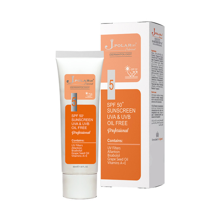 کرم ضد آفتاب بدون رنگ جی.پلار SPF50 مدل Professional مناسب انواع پوست حجم 50 میلی لیتر