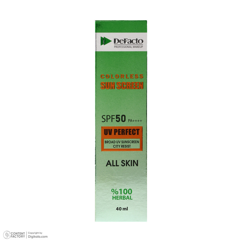 کرم ضد آفتاب بیرنگ دیفکتو SPF 50 مدل professional مناسب برای انواع پوست حجم 40 میلیلیتر