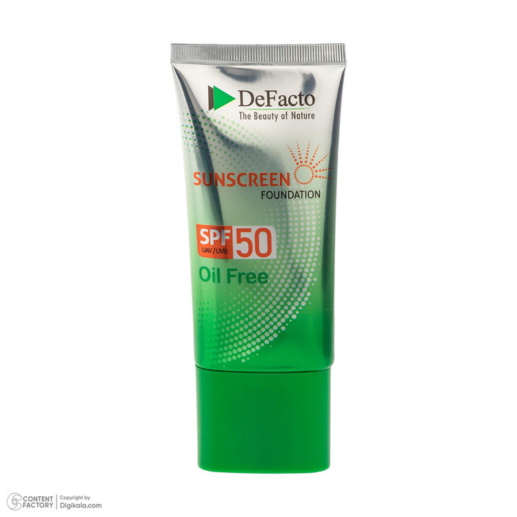 کرم ضد آفتاب رنگی صورت دیفکتو SPF 50 مدل NB محافظ در برابر اشعه UVA،UVB مناسب برای پوست چرب حجم 50 میلیلیتر