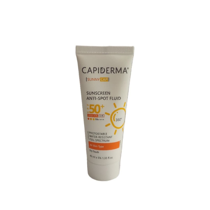 کرم ضد آفتاب بدون رنگ کپیدرما SPF 50 مدل 02 مناسب انواع پوست حجم 40 میلیلیتر
