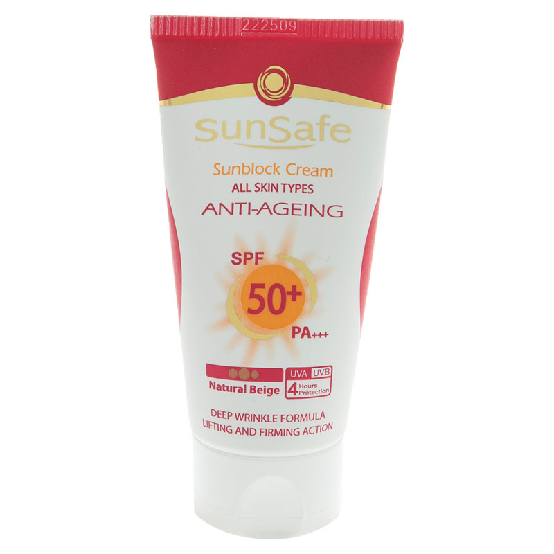 کرم ضد آفتاب رنگی سان سیف SPF 50 مدل All مناسب انواع پوست حجم 50 میلیلیتر
