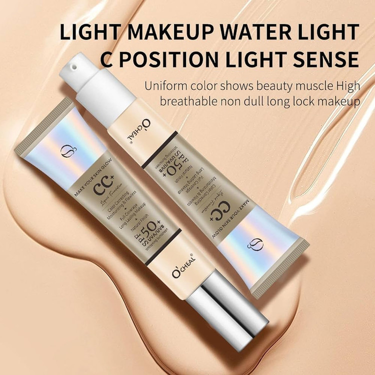 کرم ضدآفتاب رنگی اوچیل SPF 50 مدل C ممحافظ UVA ،UVB و PA+++ ضد چروک مناسب انواع پوست حجم 40 میلی لیتر