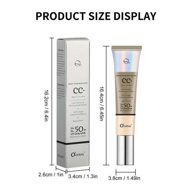 کرم ضدآفتاب رنگی اوچیل SPF 50 مدل C ممحافظ UVA ،UVB و PA+++ ضد چروک مناسب انواع پوست حجم 40 میلی لیتر