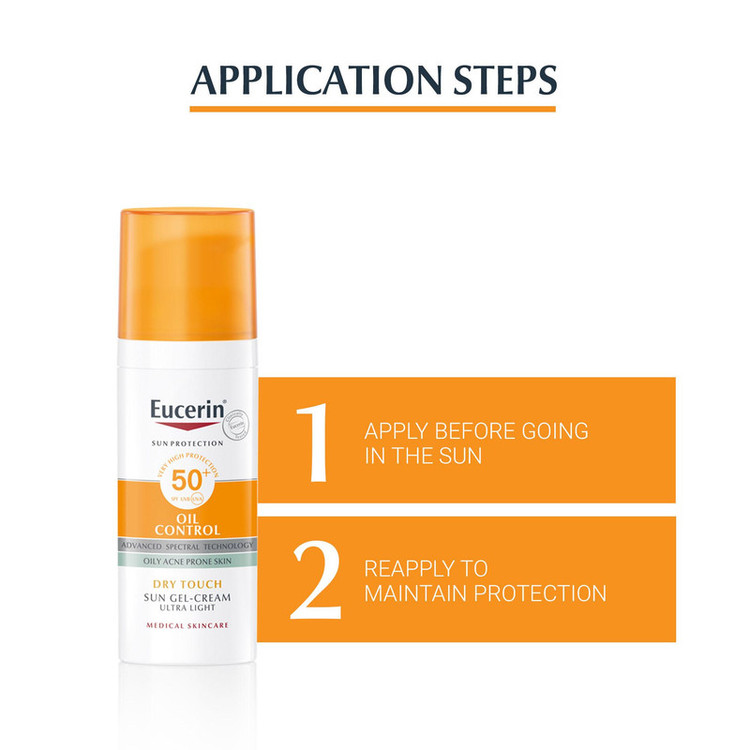 لوسیون ضد آفتاب بدون رنگ اوسرین SPF 50 مدل control مناسب پوستهای چرب حجم 75 میلیلیتر