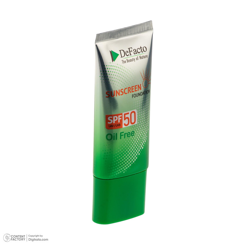 کرم ضد آفتاب رنگی صورت دیفکتو SPF 50 مدل LB محافظ در برابر اشعه UVA،UVB مناسب برای پوست چرب حجم 50 میلیلیتر