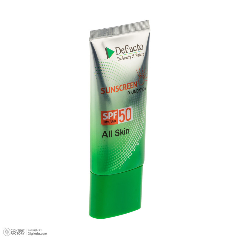 کرم ضد آفتاب رنگی صورت دیفکتو SPF 50 مدل NB محافظ در برابر اشعه UVA،UVB مناسب برای انواع پوست حجم 50 میلیلیتر