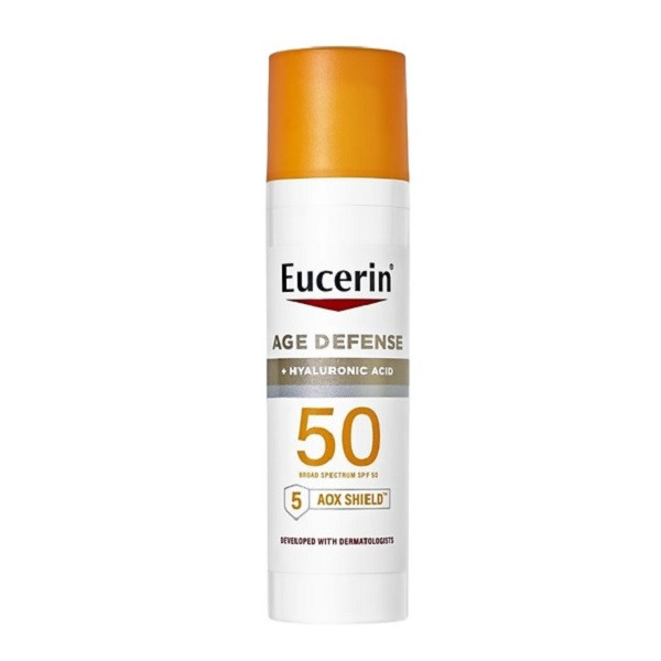 لوسیون ضد آفتاب بدون رنگ اوسرین SPF 50 مدل Age Defense مناسب انواع پوست حجم 75 میلیلیتر