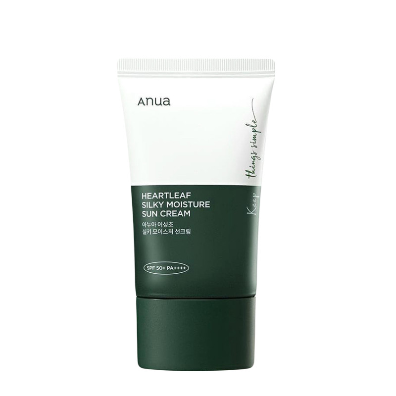 کرم ضد آفتاب بی‌رنگ دست، صورت آنوا SPF 50 مدل heartleaf محافظ UVA ،UVB ‌مناسب برای انواع پوست حجم 50 میلی‌لیتر