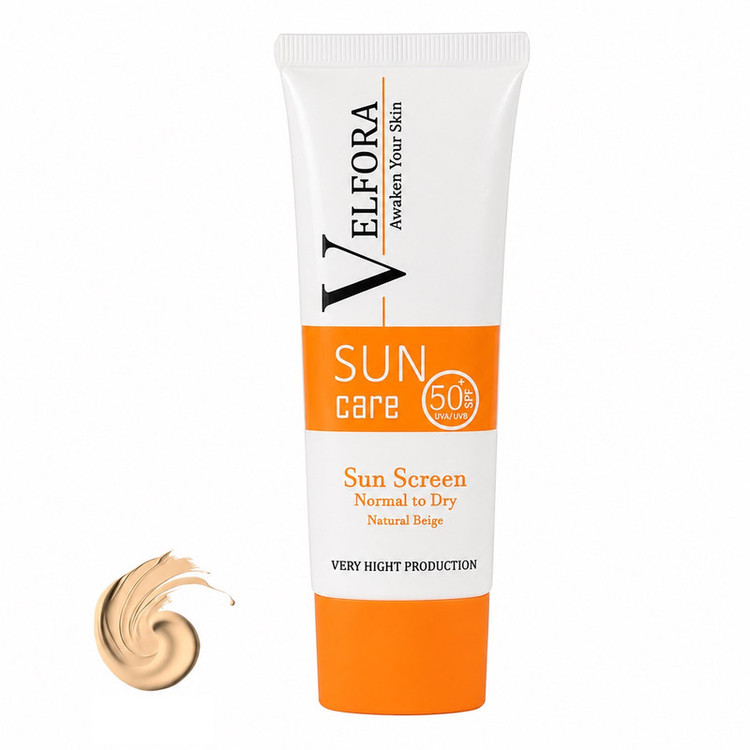 کرم ضد آفتاب رنگی ولفورا SPF 50 مدل bn محافظ در برابر UVA، UVB مناسب برای پوست معمولی حجم 40 میلیلیتر