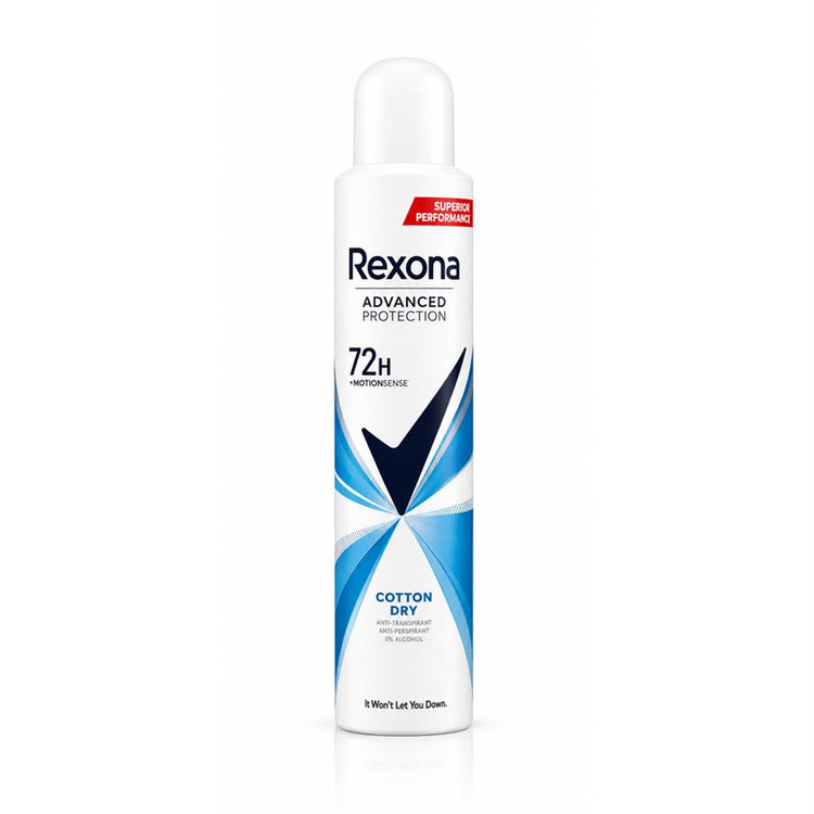 اسپری ضدتعریق رکسونا مدل Arg Advanced Protection Cotton Dry حجم 200 میلیلیتر