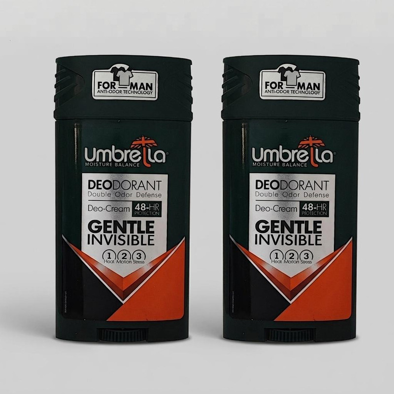 استیک ضد تعریق مردانه آمبرلا مدل GENTLE INVISIBLE حجم 90 میلی لیتر مجموعه دو عددی