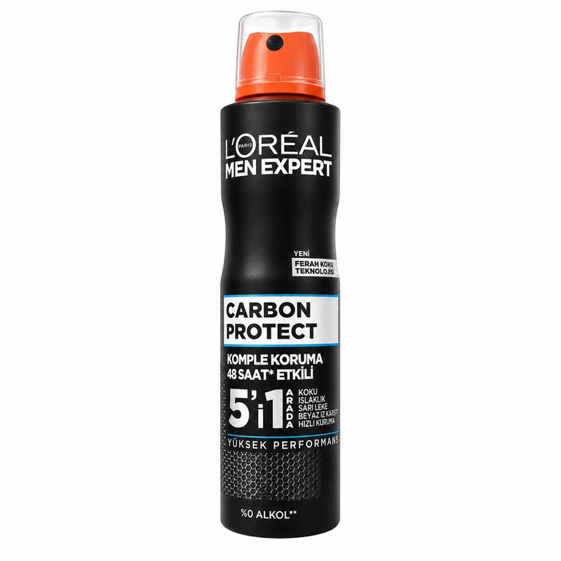 اسپری ضدتعریق مردانه لورآل مدل Carbon Protect 5in1 حجم 150 میلیلیتر