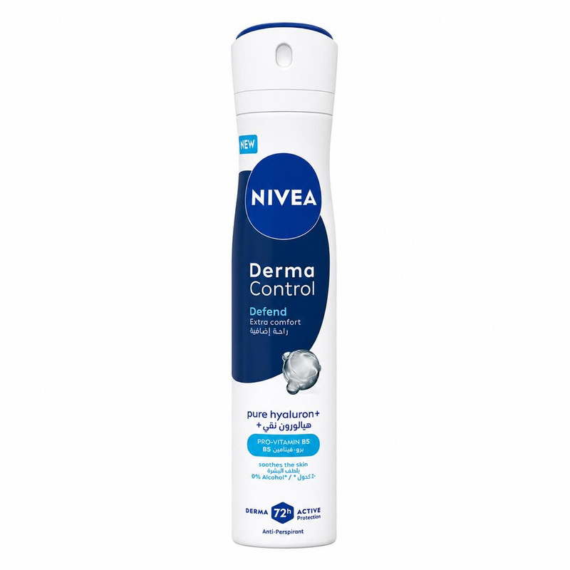 اسپری ضدتعریق نیوآ مدل 72H Derma Control Defend حجم 200 میلیلیتر