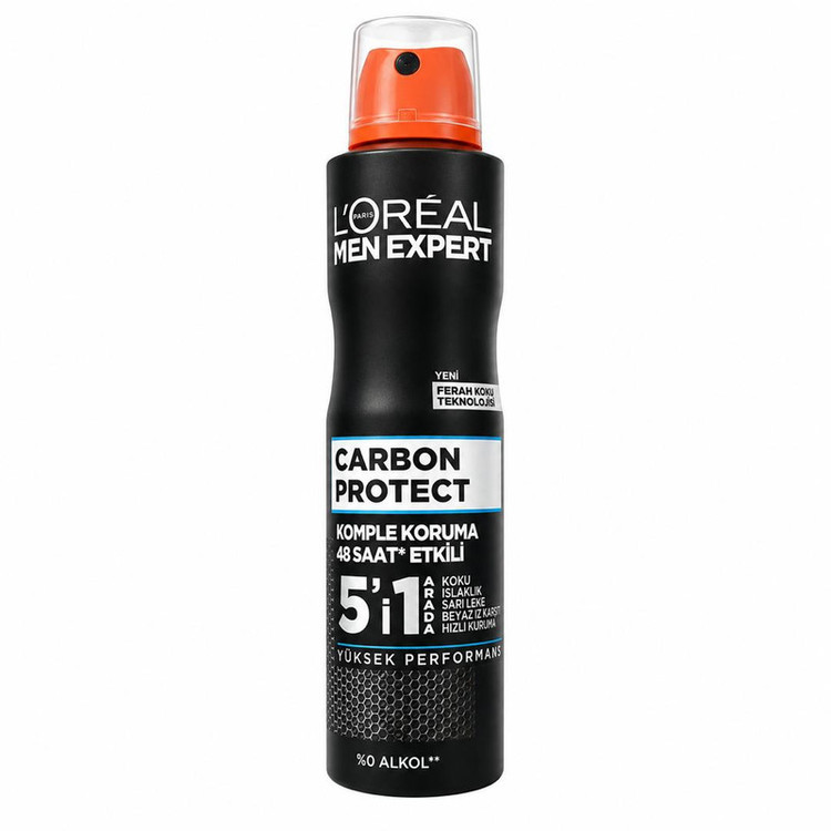 اسپری ضدتعریق مردانه لورآل مدل Carbon Protect 5IN1 حجم 250 میلیلیتر