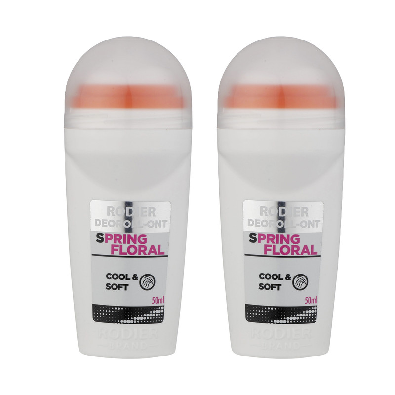 رول ضد تعریق رودیر مدل Spring Floral Cool & Soft حجم 50 میلی لیتر مجموعه 2 عددی