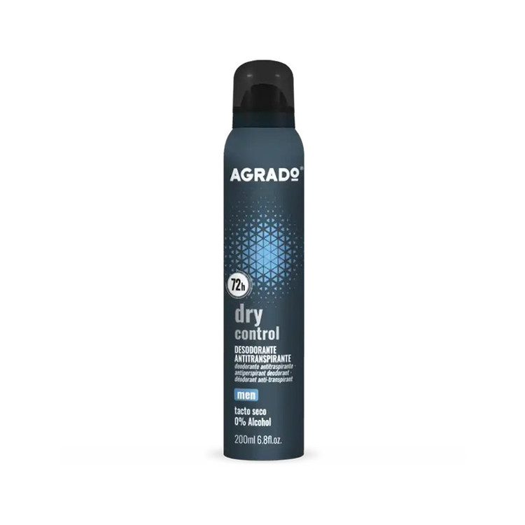 اسپری دئودورانت مردانه آگرادو مدل DRY حجم 200 میلیلیتر