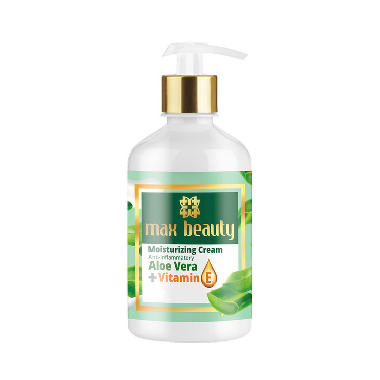 کرم مرطوب کننده مکس بیوتی مدل Aloe vera حجم 400 میلی لیتر