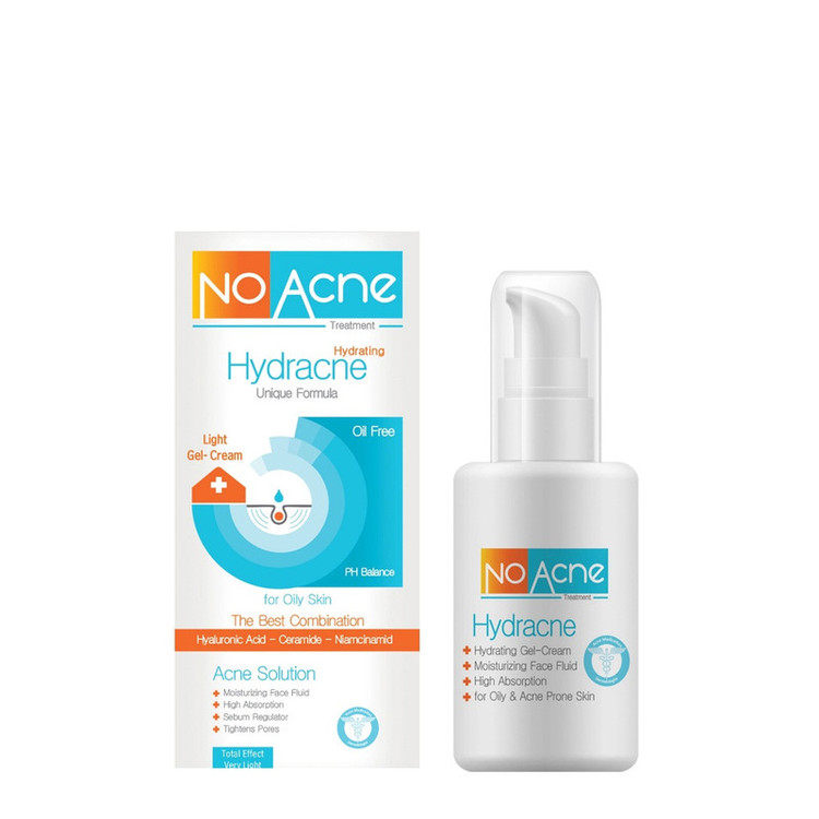 ژل کرم آبرسان صورت نو آکنه مدل Hydracne مناسب برای پوست های چرب و آکنهدار حجم 80 میلیلیتر