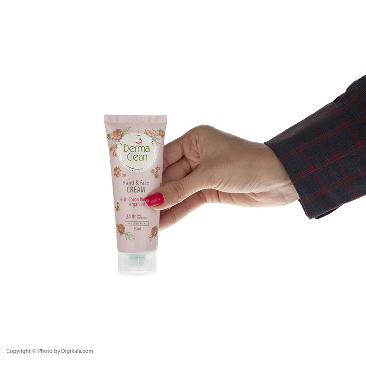کرم دست و صورت درماکلین حاوی آرگان مدل deep moisturizing حجم 75 میلیلیتر