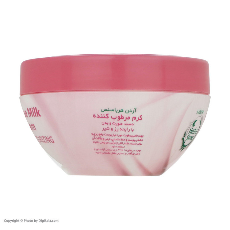 کرم مرطوب کننده آردن هرباسنس مدل British Rose & Milk وزن 150 گرم