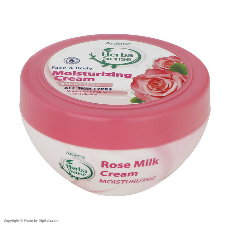 کرم مرطوب کننده آردن هرباسنس مدل British Rose & Milk وزن 150 گرم