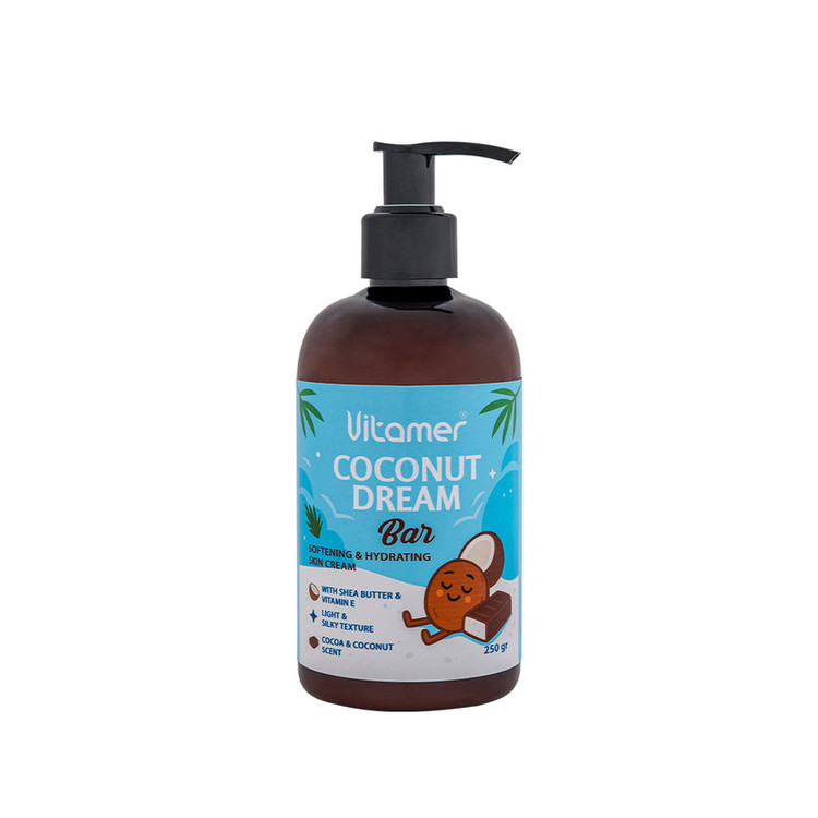 کرم مرطوبکننده و آبرسان بدن ویتامر مدل Coconut Dream مناسب برای انواع پوست حجم 250 میلیلیتر