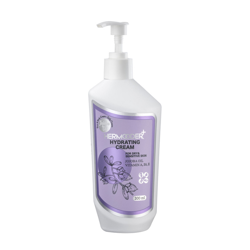 کرم آبرسان هرمودر مدل JOJOBA OIL مناسب برای پوست خشک و حساس حجم 300 میلی لیتر