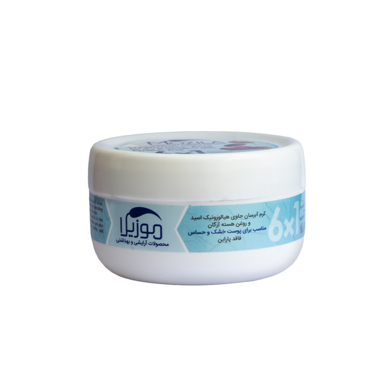 کرم آبرسان موزیلا مدل هیالورونیک اسید و روغن هسته آرگان حجم 200 میلی لیتر
