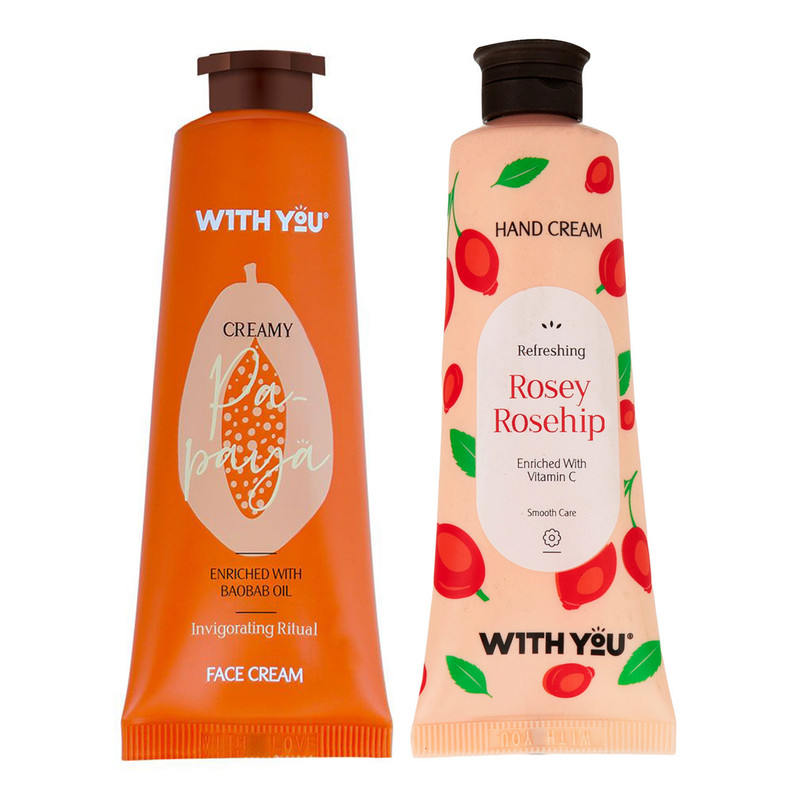 کرم مرطوب کننده ویت یو مدل PAPAYA and Rosey Rosehip حجم 50 میلی لیتر مجموعه 2 عددی