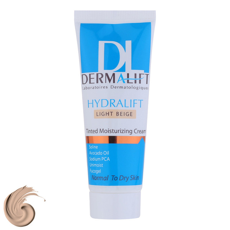 کرم مرطوب کننده رنگی صورت درمالیفت مدل HYDRALIFT مناسب پوستهای خشک و معمولی حجم 40 میلی لیتر