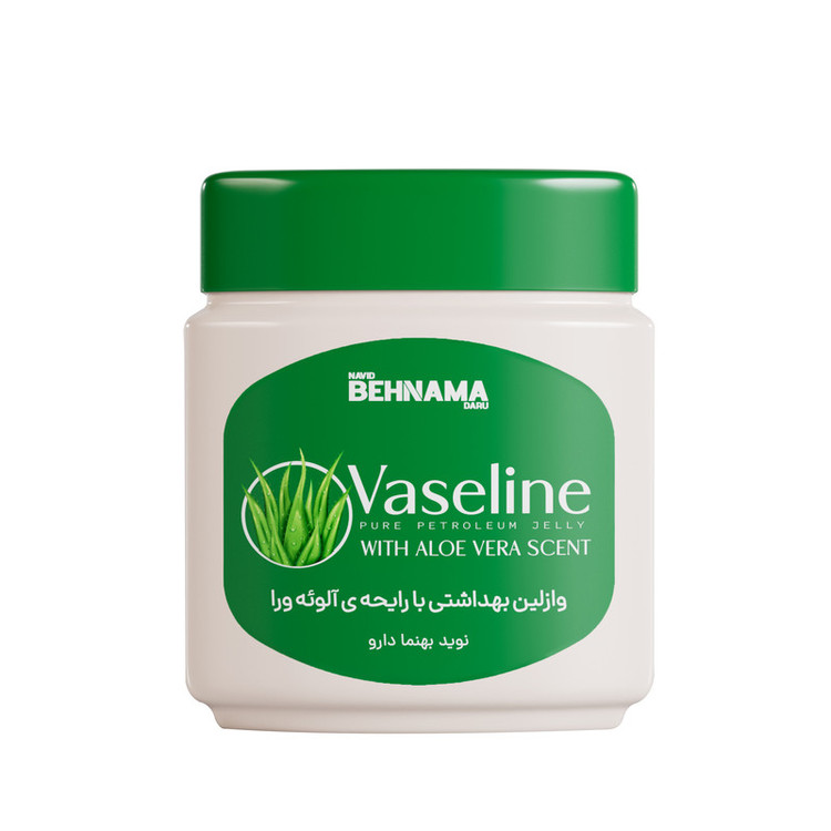 وازلین لب و دست نوید بهنما دارو مدل ALOE VERA مناسب برای انواع پوست حجم 115 میلیلیتر مجموعه 12 عددی
