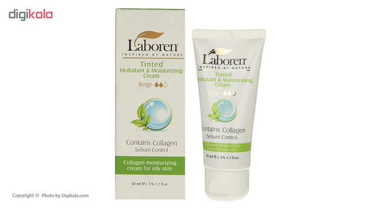 کرم مرطوب کننده رنگی لابورن مدل Oily Beige حجم 50 میلی لیتر