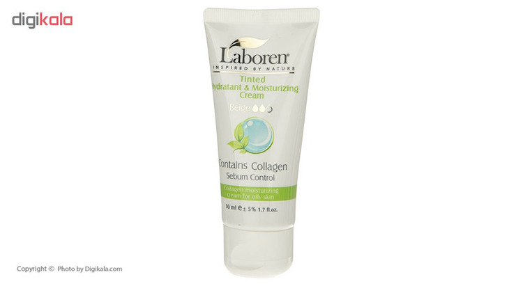 کرم مرطوب کننده رنگی لابورن مدل Oily Beige حجم 50 میلی لیتر