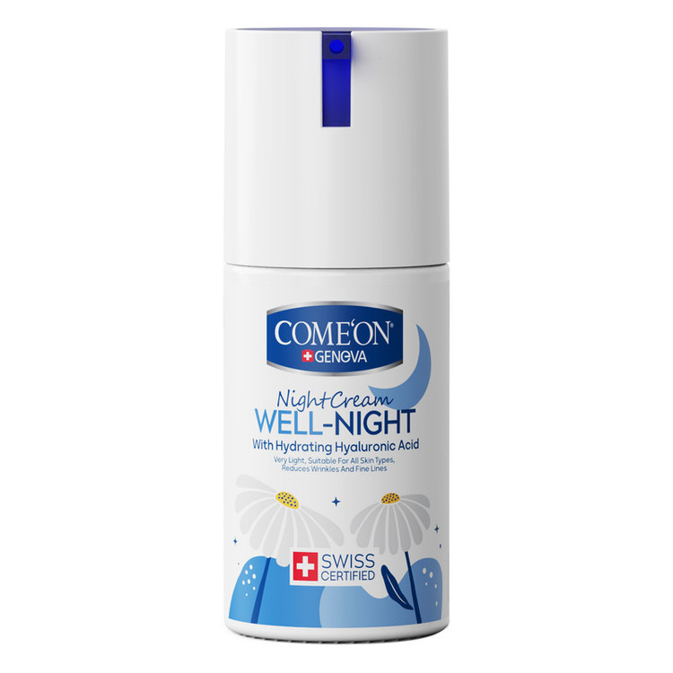 کرم آبرسان صورت کامان مدل WELL NIGHT مناسب برای انواع پوست حجم 100 میلی لیتر