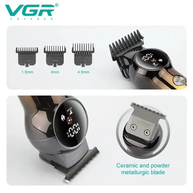ماشین اصلاح موی سر و صورت شارژی وی جی ار مدل V-989 professional