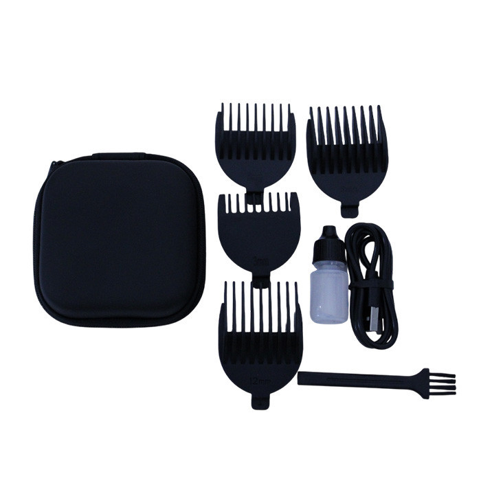 ماشین اصلاح موی سر و صورت شارژی مدل Cube 3 با طراحی ارگونومیک، تیغه استیل ضدزنگ، مقاوم در برابر آب، شارژ با کابل Type C، همراه با 4 عدد شانه دو بستهای