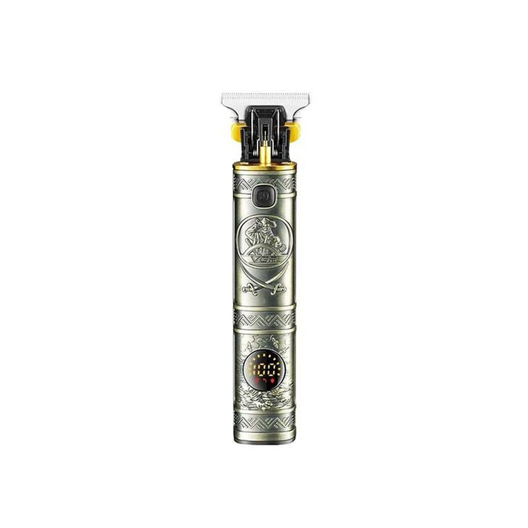 ماشین اصلاح موی صورت وی جی ار مدل V-097 با تیغه استیل ضد زنگ، موتور 6500 دور در دقیقه، قابلیت تنظیم سرعت، عملکرد توربو، نمایش وضعیت باتری و سه عدد شانه در سایزهای 1، 2 و 3 میلیمتر
