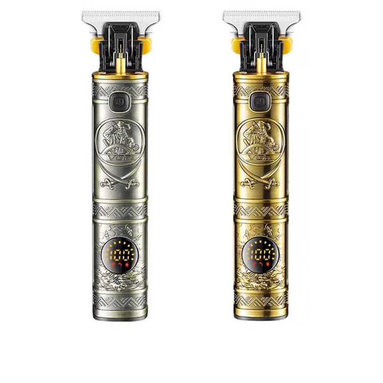 ماشین اصلاح موی صورت وی جی ار مدل V-097 با تیغه استیل ضد زنگ، موتور 6500 دور در دقیقه، قابلیت تنظیم سرعت، عملکرد توربو، نمایش وضعیت باتری و سه عدد شانه در سایزهای 1، 2 و 3 میلیمتر