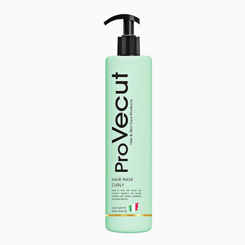 ماسک مو تقویت کننده پروویکات مدل Curly مناسب برای موهای فر و مجعد حجم 500 میلی لیتر