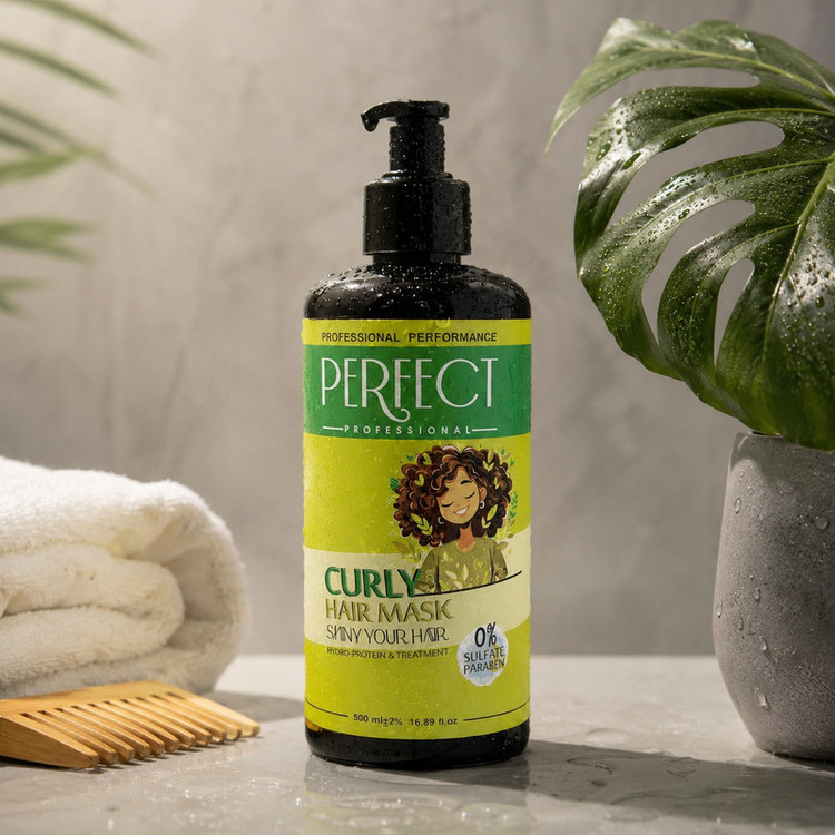 ماسک مو تقویت کننده پرفکت پروفشنال مدل curly مناسب برای موهای فر و مجعد حجم 500 میلی لیتر