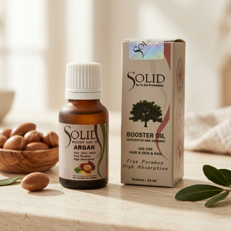 روغن آرگان نرم سالید مدل همهکاره مناسب برای انواع مو حجم 18میلی لیتر